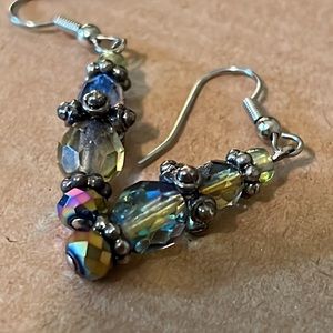 Crystal Yellow & Blue Earrings.